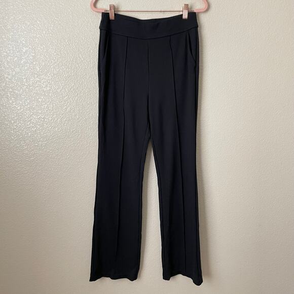 Halara Pants Womens Medium Black Bootcut Ponte Knit Pull On Stretchy Preppy - Picture 3 of 11